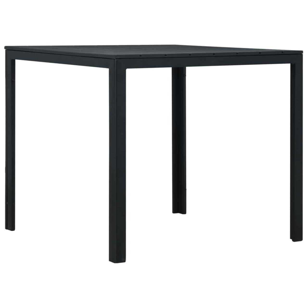 vidaXL Coffee Table Black 30.7x22x30.7x22x29.1x22 HDPE Wood Look