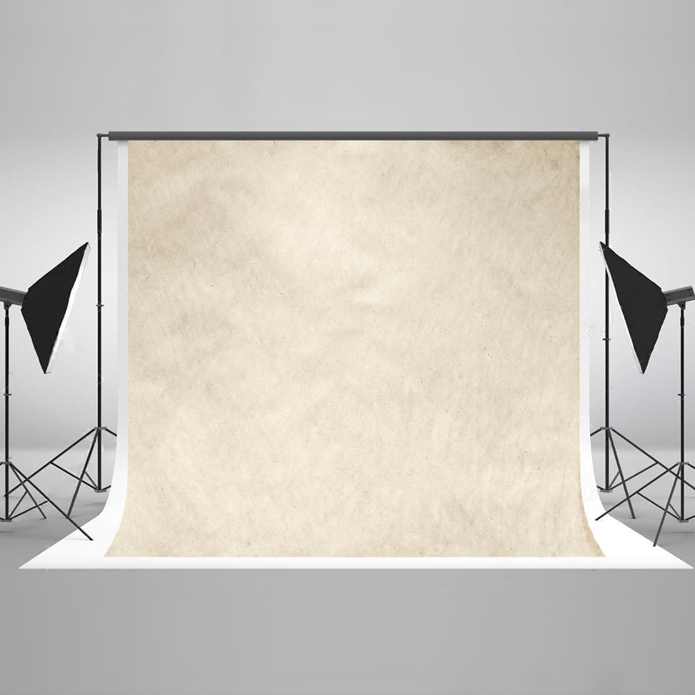 Kate8ft(W) x8ft(H) Ivory Portrait Photography Backdrop Abstract Photo Background Old Paper Grunge Photo Studio Props for Photography Free Wrinkles Cotton Cloth Props