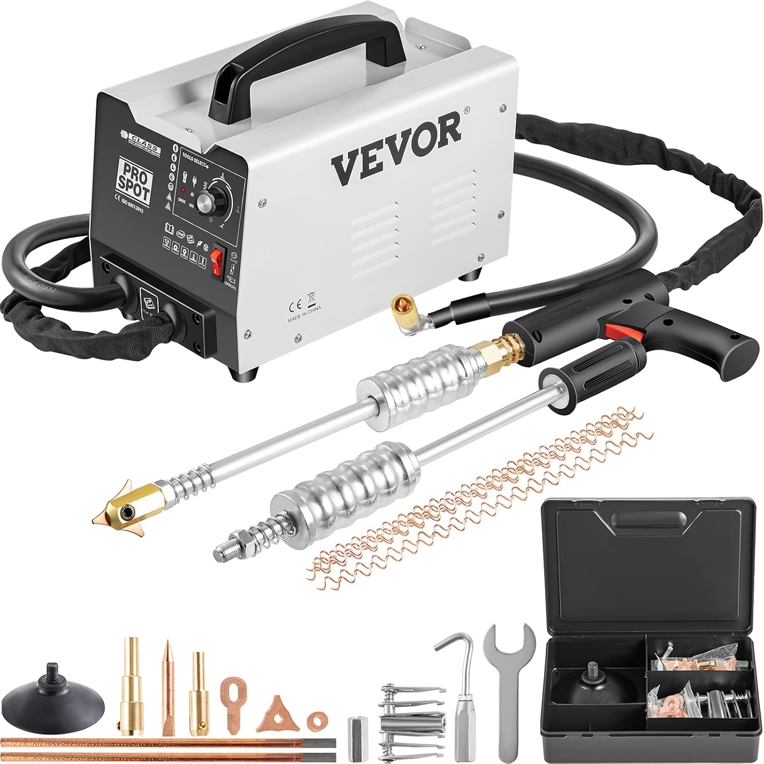 VEVOR Dent Puller Machine, 1.8KW Spot Dent Puller, 3500A Dent Puller Welder, 5 Mode Auto Body Dent Puller Welder, Digital Panel Welding Dent Puller, 110V Spot Dent Puller for Car, Truck, Motorcycle