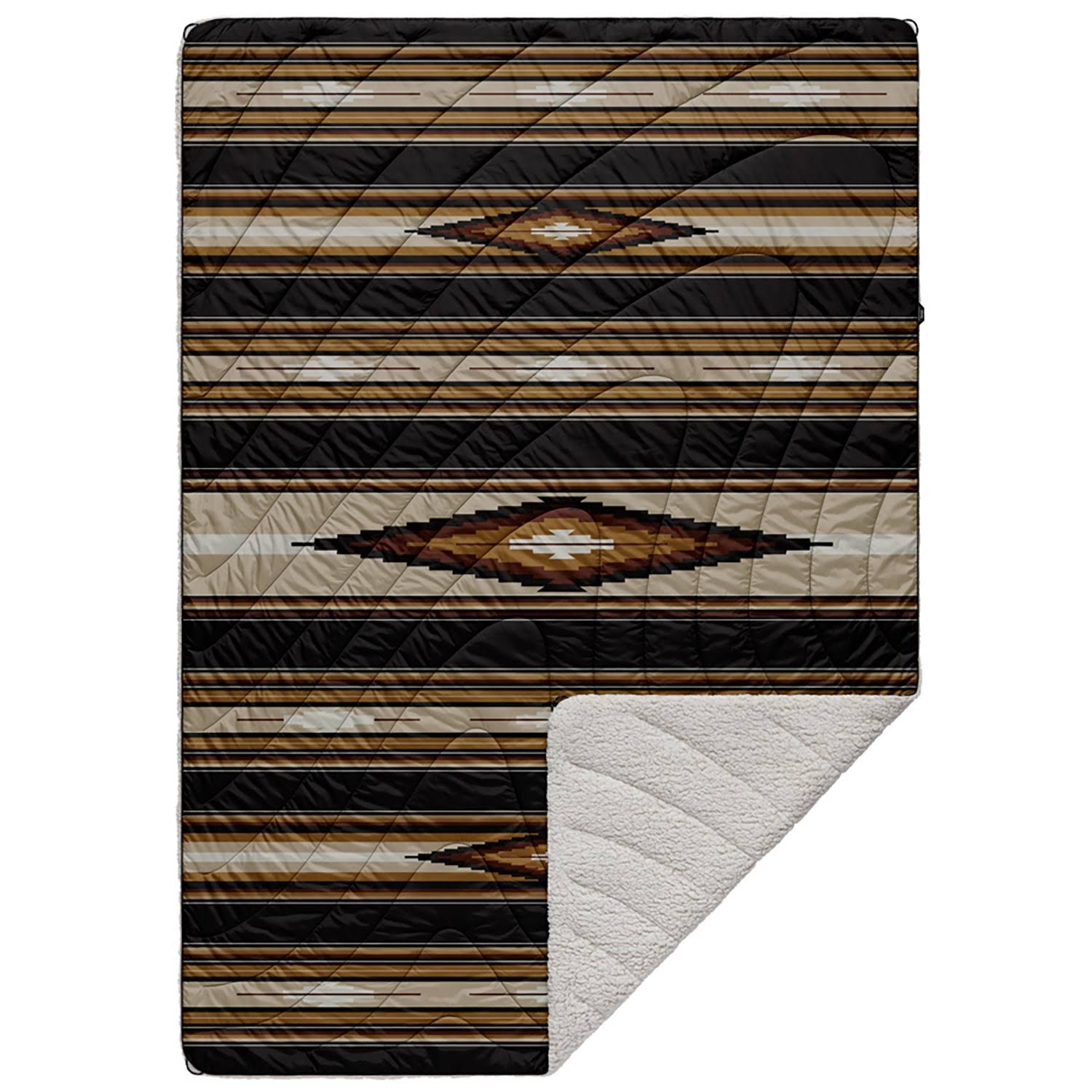 Rumpl The Sherpa Puffy Blanket 2020 - 1-Person in Black | Polyester