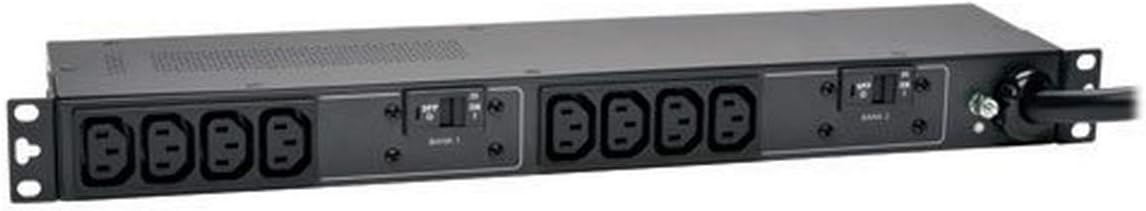 Tripp Lite Basic PDU, 30A, 10 Outlets (C13), 208/240V, L6-30P, 12 ft. Cord, 1U Rack-Mount Power (PDUH30HV)
