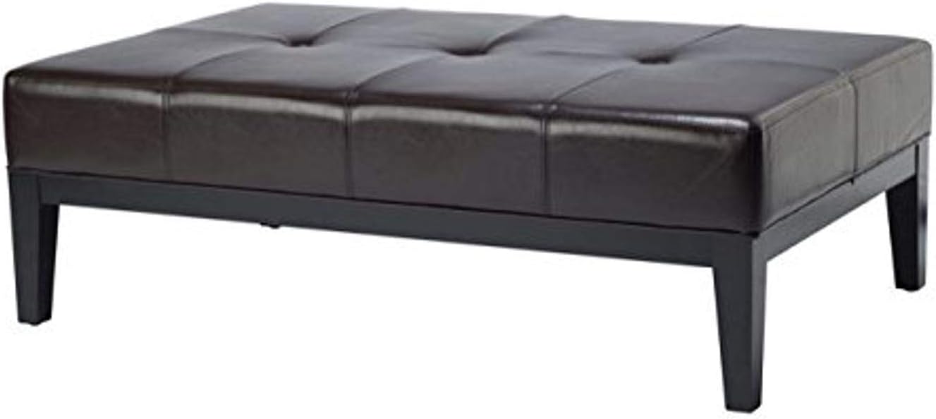 Safavieh Hudson Collection Bleecker Black Leather Cocktail Bench