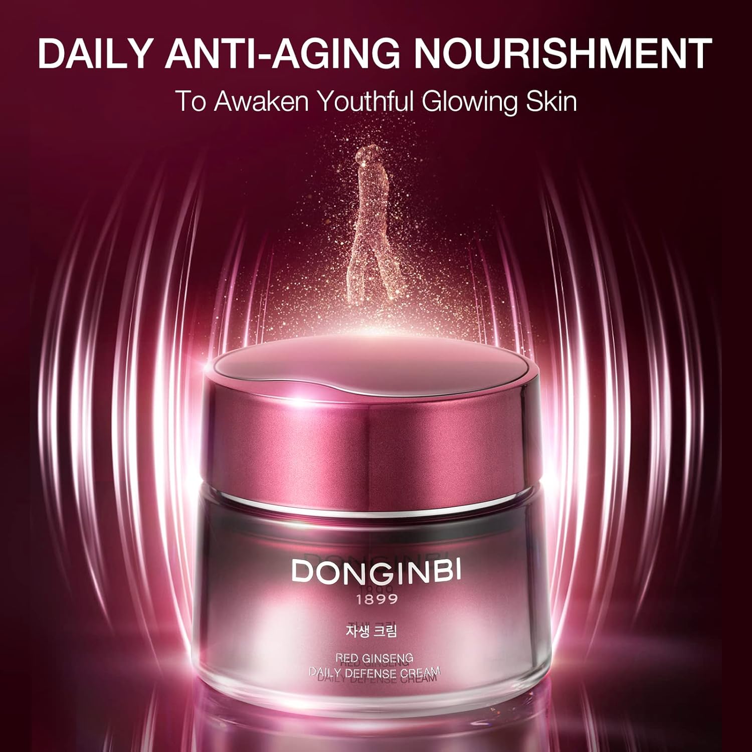 DONGINBI Daily Defense Cream, Anti-aging, Anti-Wrinkle & Antioxidant Face Cream, Korean Red Ginseng Skin Care - 25ml Pack of 2