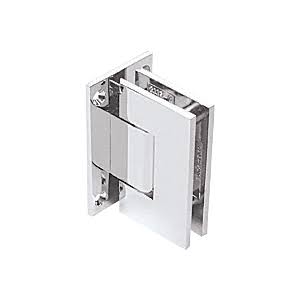CRL Gen337ch Polished Chrome Geneva 337 Series Adjustable Wall Mount Full Back Plate Hinge, Silver