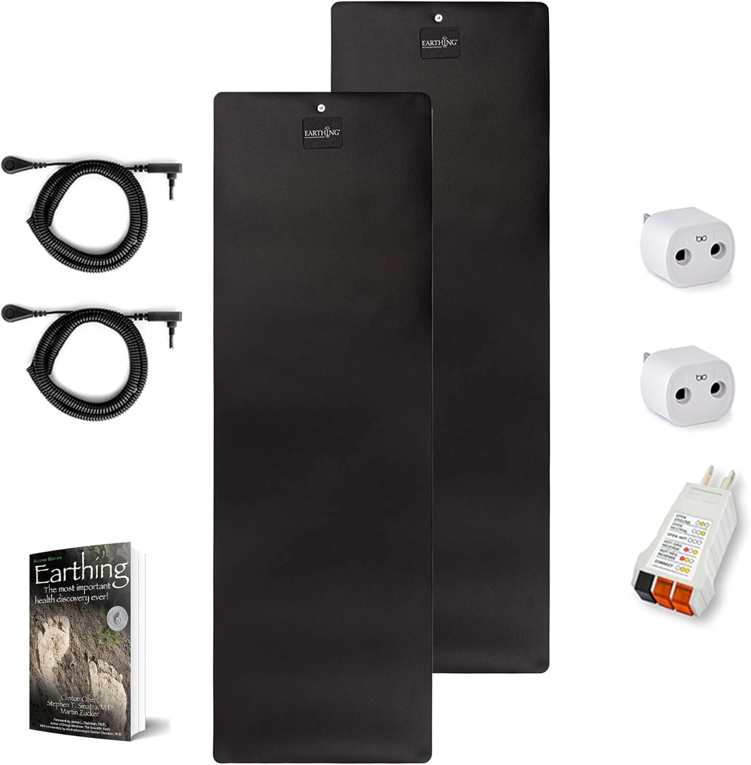Grounding Mat 2 Pack, Earthing Mat Improves Sleep, Reduces Inflammation, Pain, and Anxiety, Clint Ober's EARTHING Products
