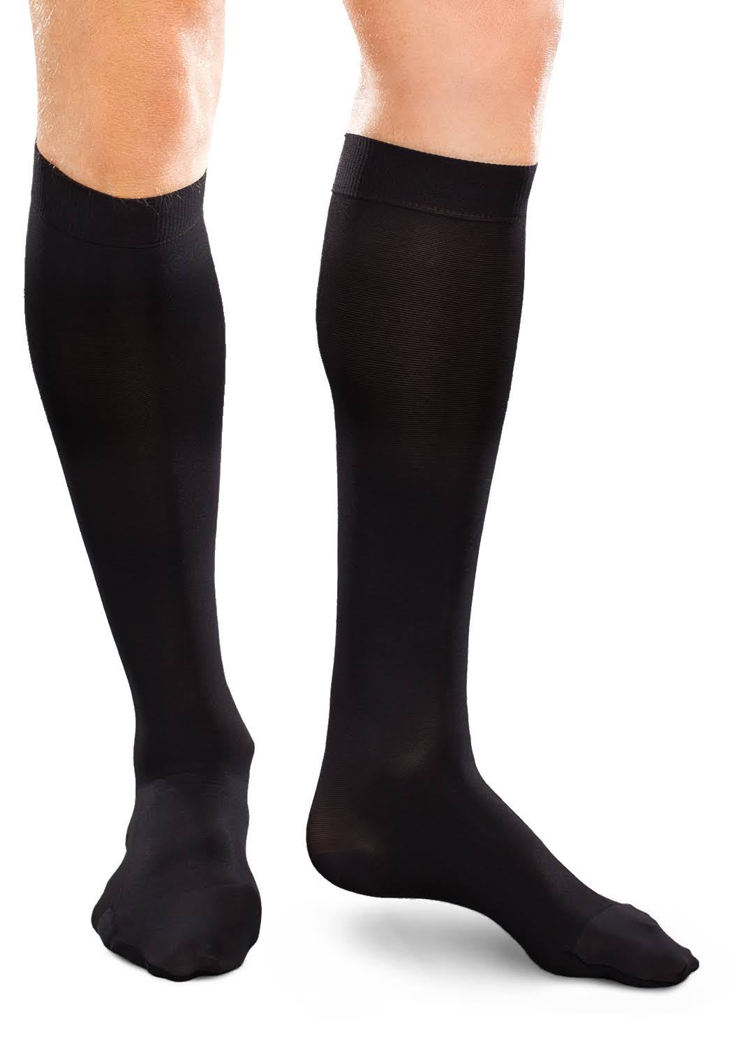 Therafirm Compression Stockings - Black, X-Large Long | Unisex Ease 20-30 mmHg Knee High w/ Silicone Band