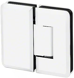 Brixwell H-MB180GTG-CB Majestic Series Glass to Glass Mount Hinge 180 Degree Polished Chrome W/Brass Accents Pack of 2