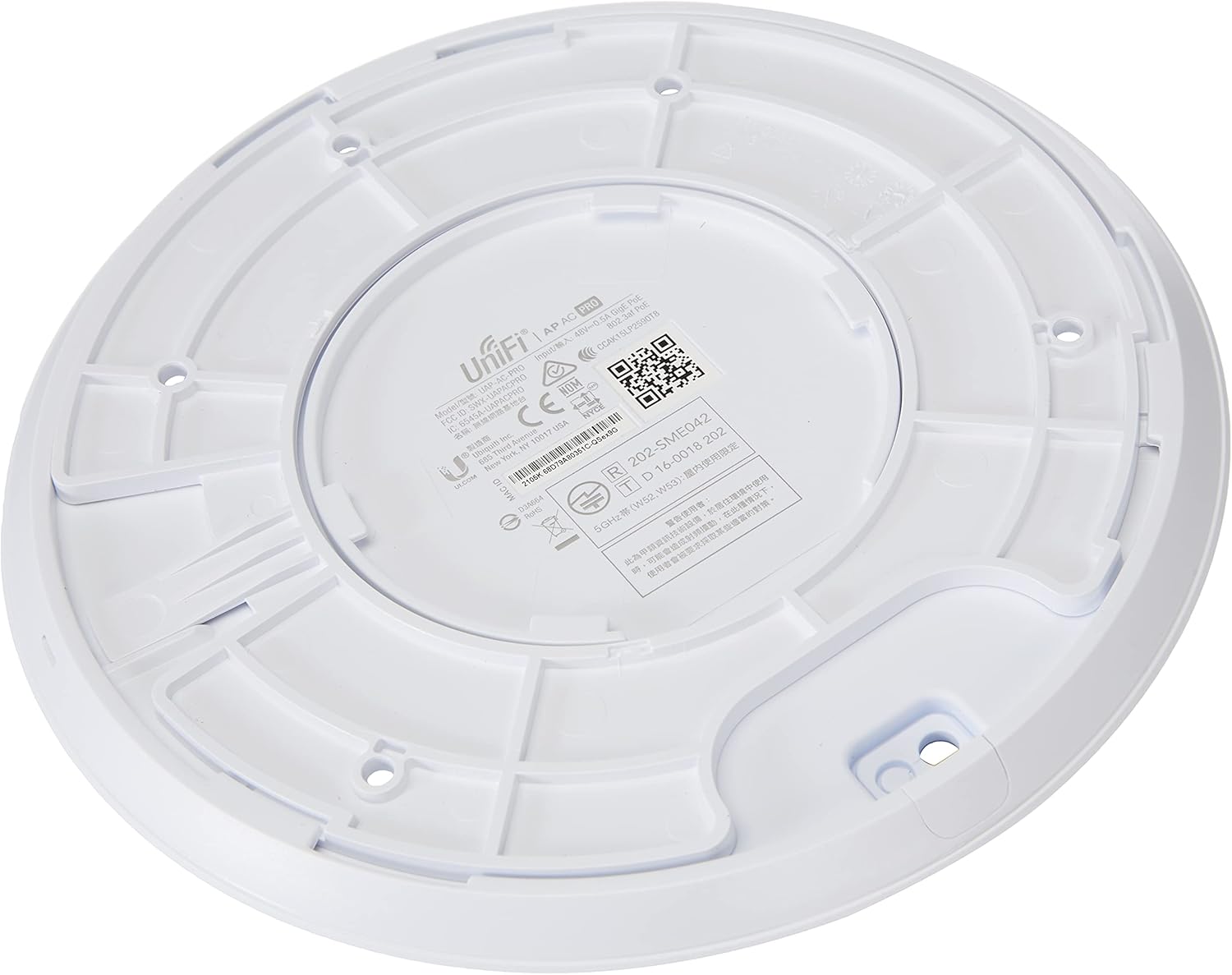 Ubiquiti Networks UniFi UAP-AC-PRO, 3dBi, 22dBm, 450Mbps, 3x3 @ 2. 4GHz & 3dBi, 22dBm, 1300Mbps, 3x3 @ 5GHz, 2xGigabit, 122m