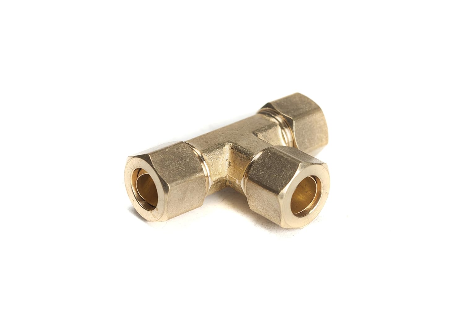 LTWFITTING 3/8-Inch OD Compression Tee,Brass Compression Fitting(Pack of 20)