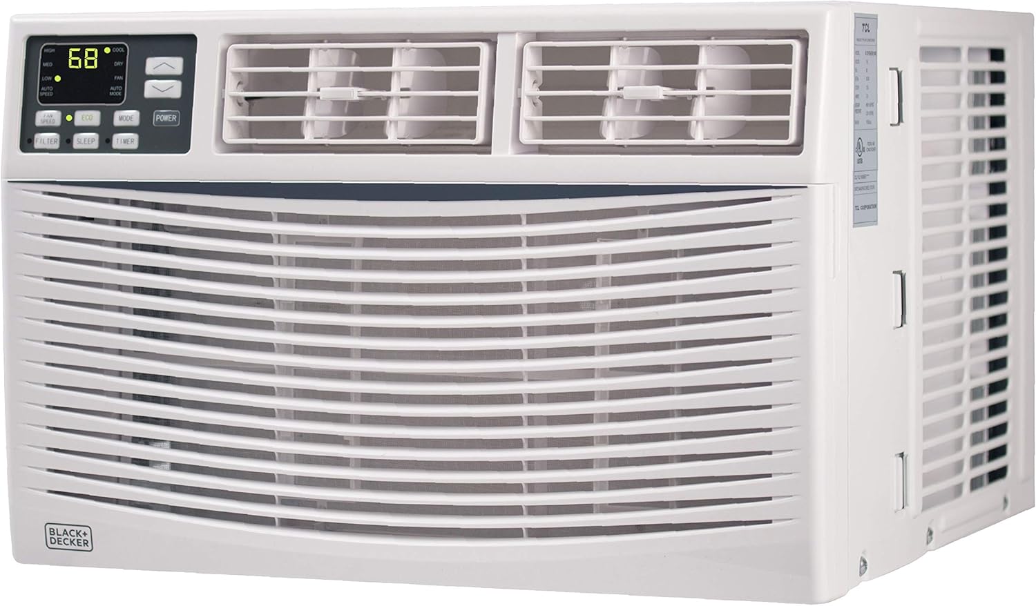 BLACK+DECKER Window Air Conditioner, 8,000 BTU, White