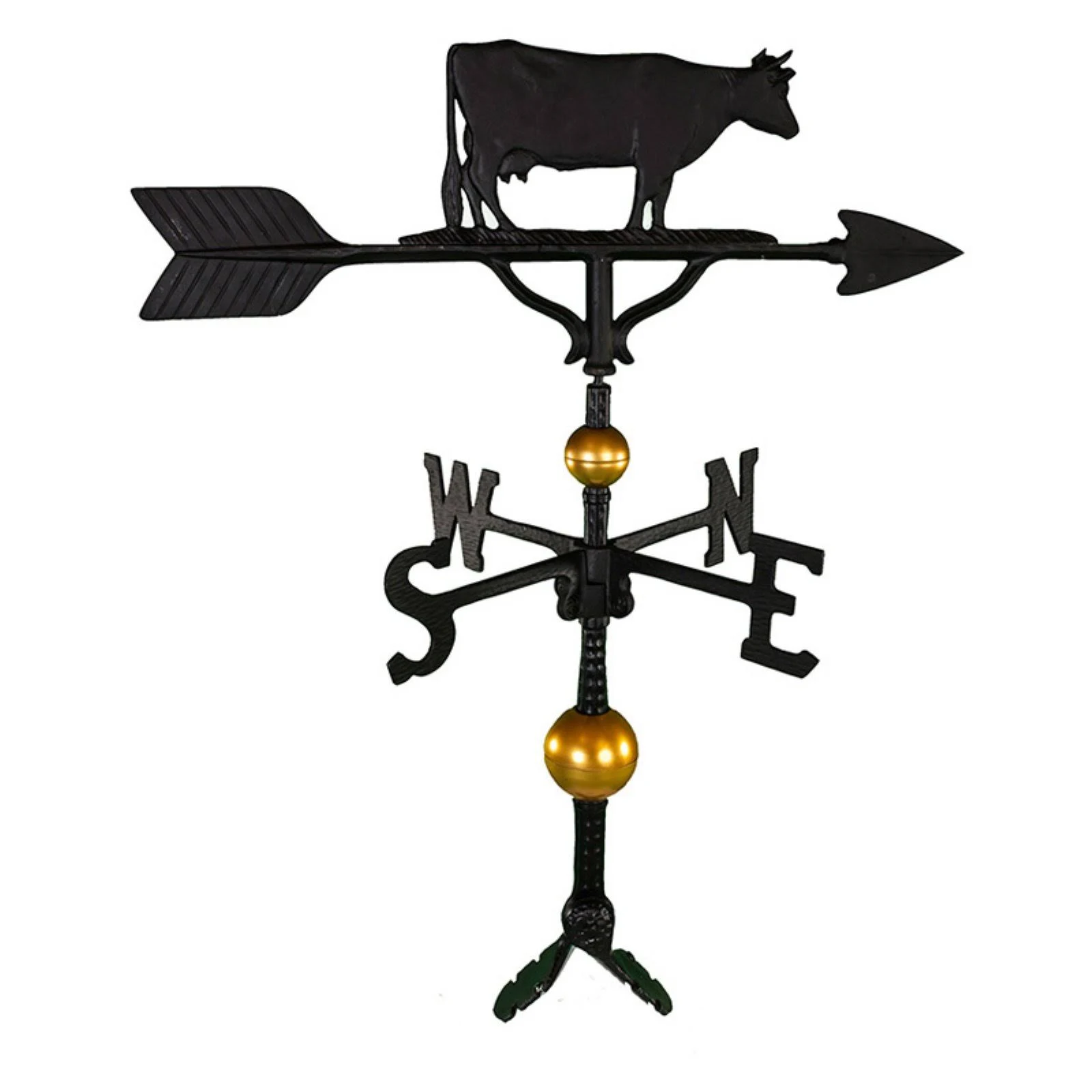 Montague Metal Products Deluxe Cow Weathervane - Finish: Black