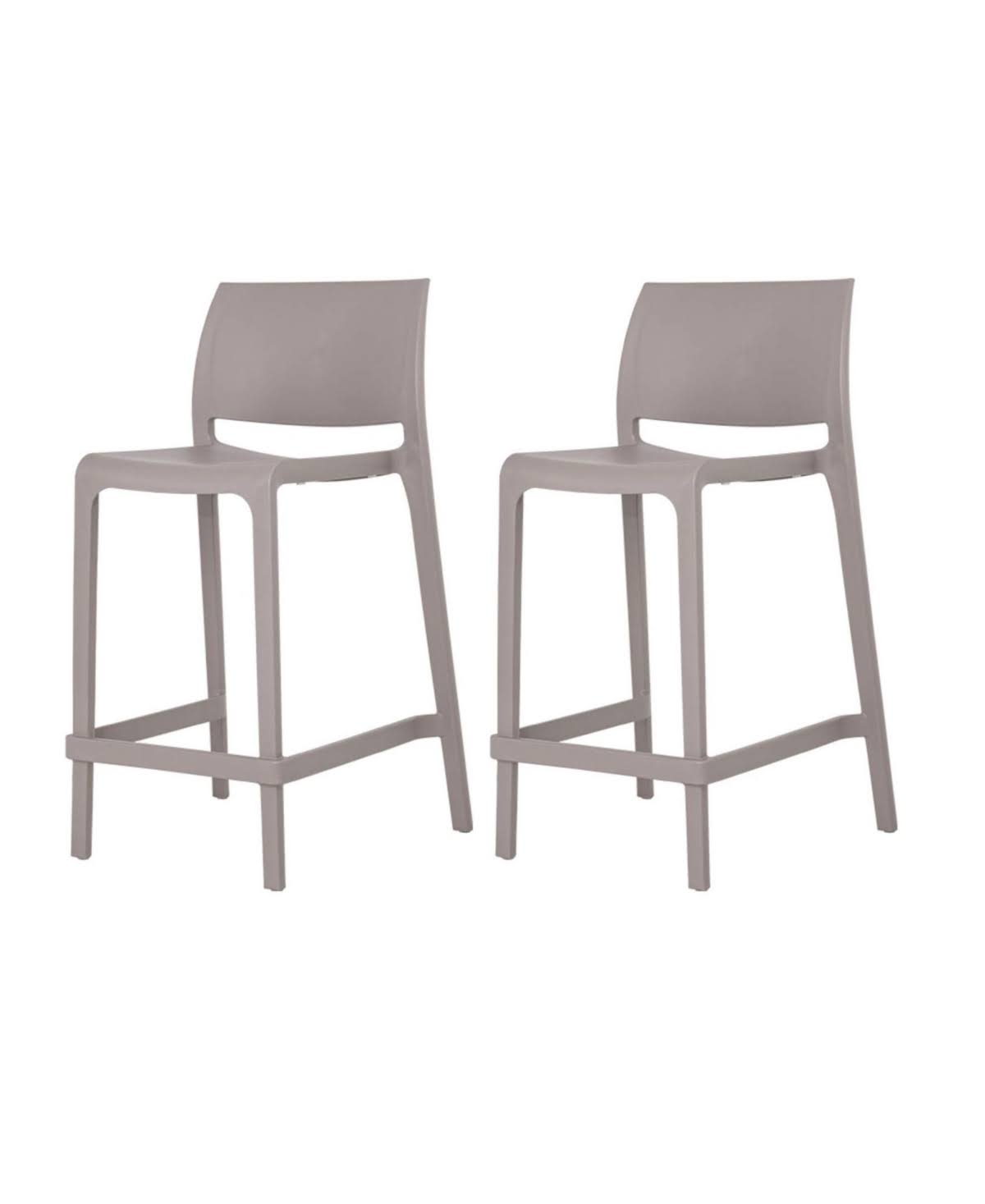 Sensilla Stackable Counter Stool, Set of 2 - Gray