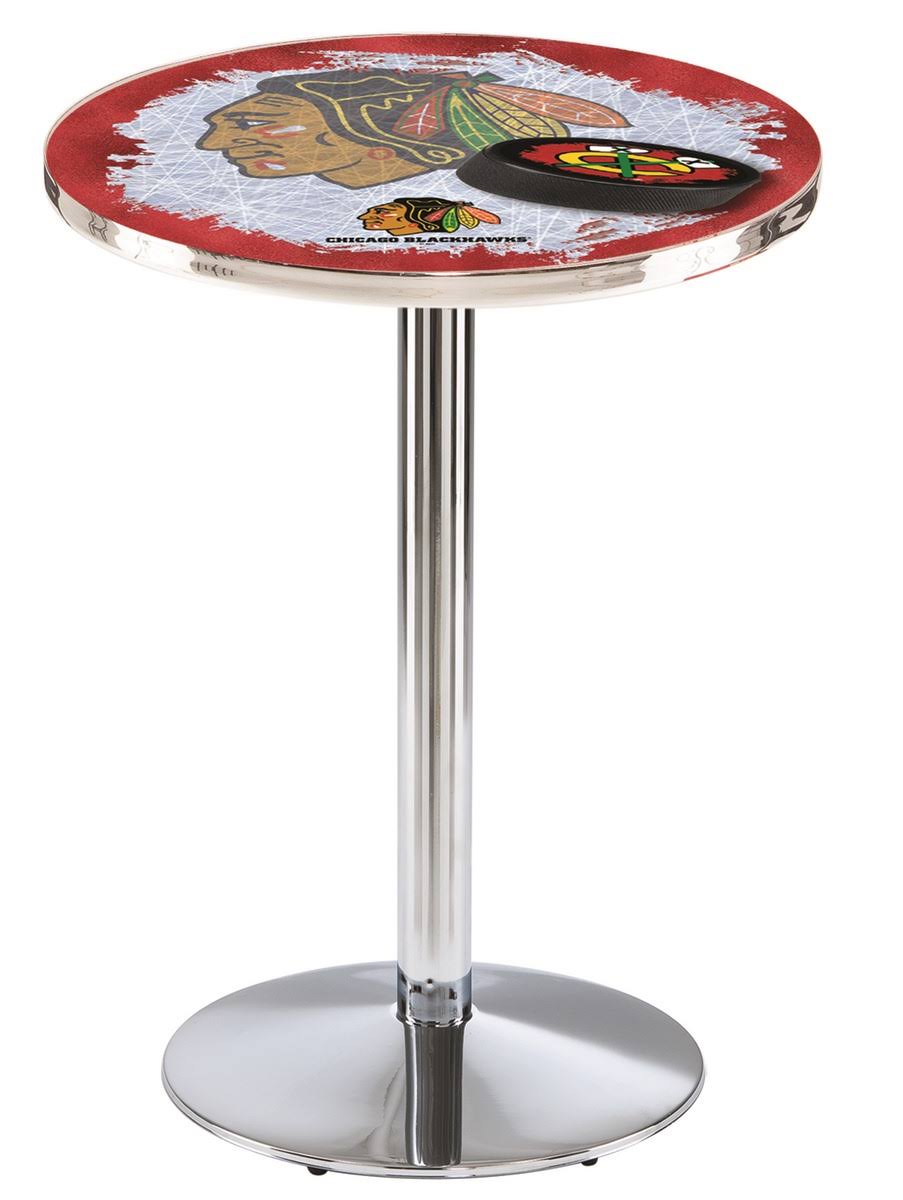 Holland Bar Stool L214C4228ChiHwk-R-D2 42 in. Chicago Blackhawks Pub Table