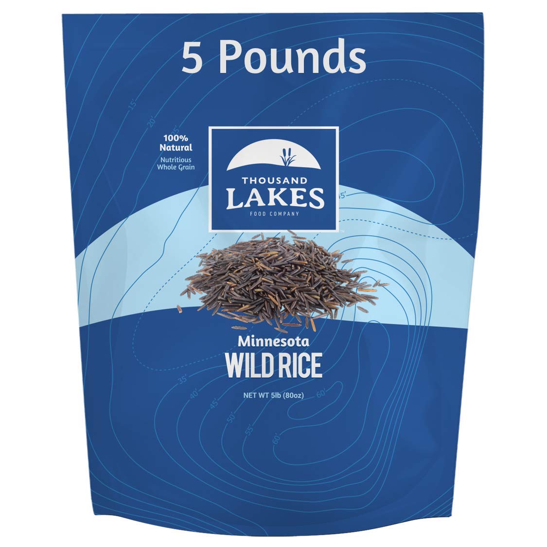 Thousand Lakes Minnesota Grown Wild Rice - Bulk - 5 pounds | 100% All Natural Pack of 2