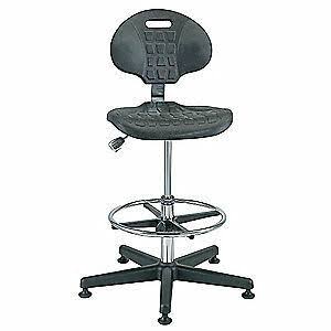Bevco Cleanroom Task Chair,Polyurethane,Black, 7500C1-BLK, Black
