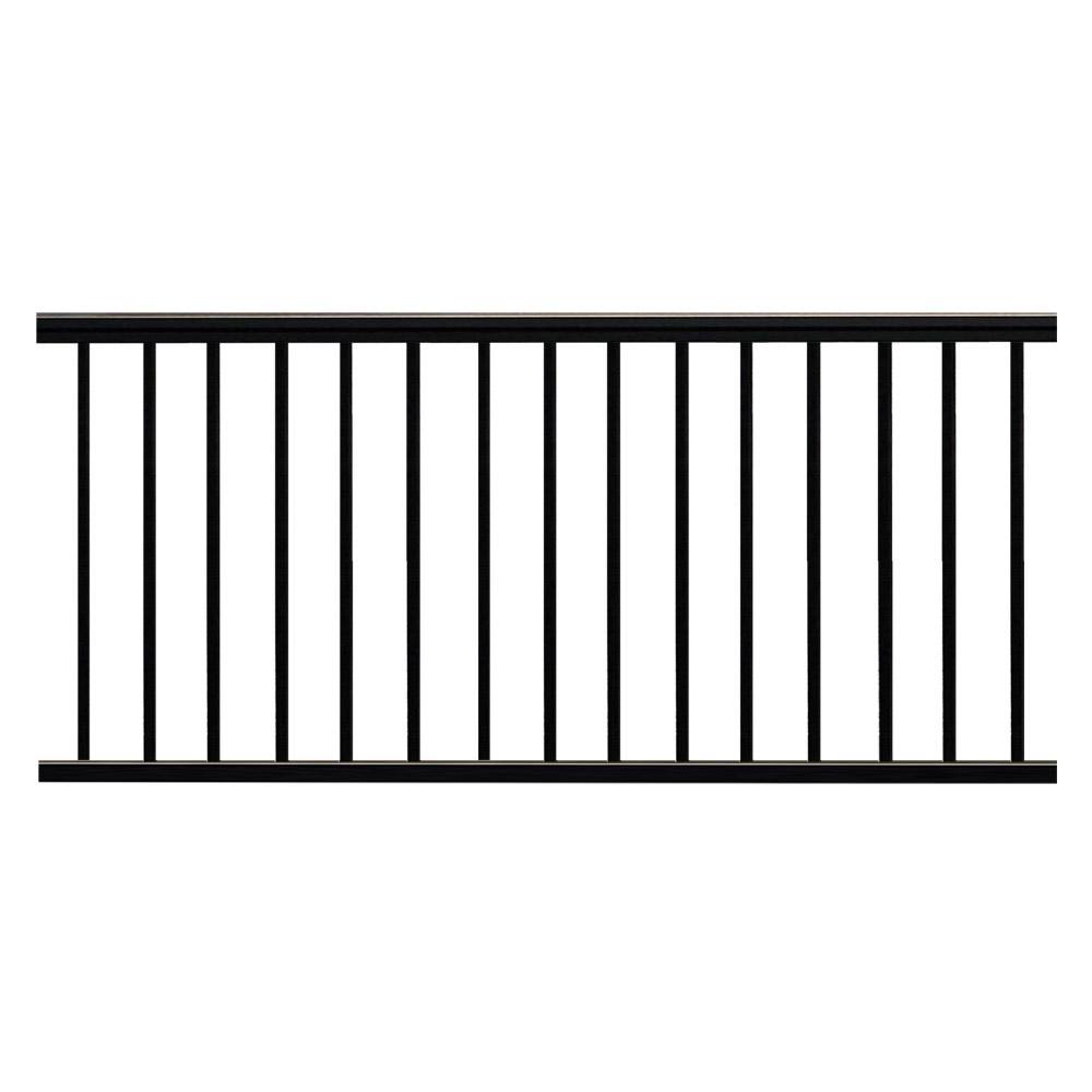Weatherables Arlington 42 in. H x 96 in. W Textured Black Aluminum Railing Kit