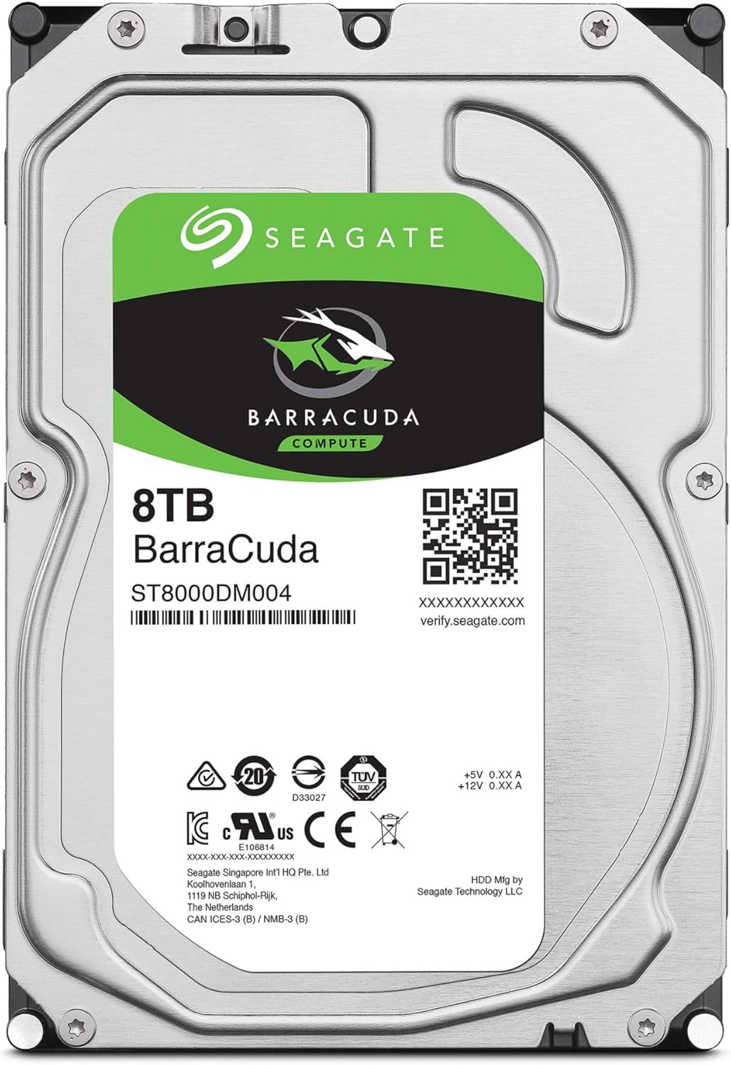 Seagate BarraCuda 8TB Internal Hard Drive HDD – 3.5 Inch Sata 6 Gb/s 5400 RPM 256MB Cache for Computer Desktop PC – Frustration Free Packaging (ST8000DM004)