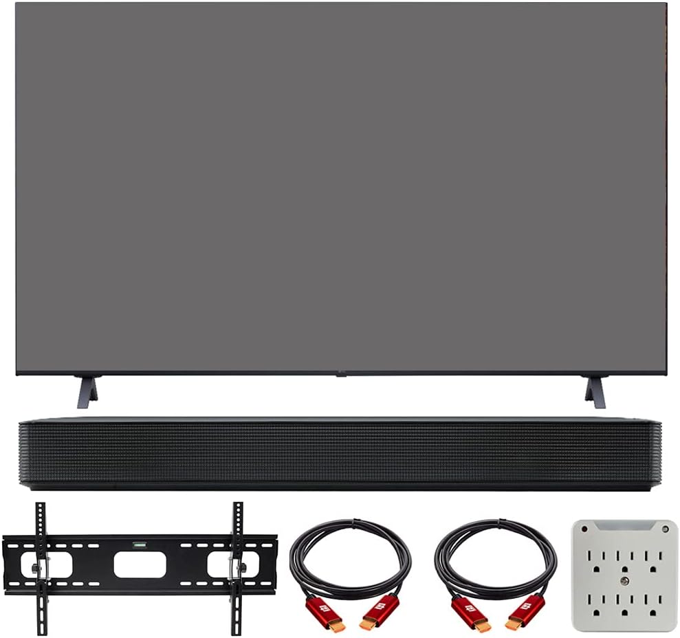 LG 50UP8000PUA 50UP8000PUR 50 Inch Series 4K Smart UHD TV 2021 Bundle with LG SK1 2.0-Channel Compact Sound Bar with Bluetooth, 37-70 inch TV Wall Mount Bracket Bundle and 6-Outlet Surge Adapter