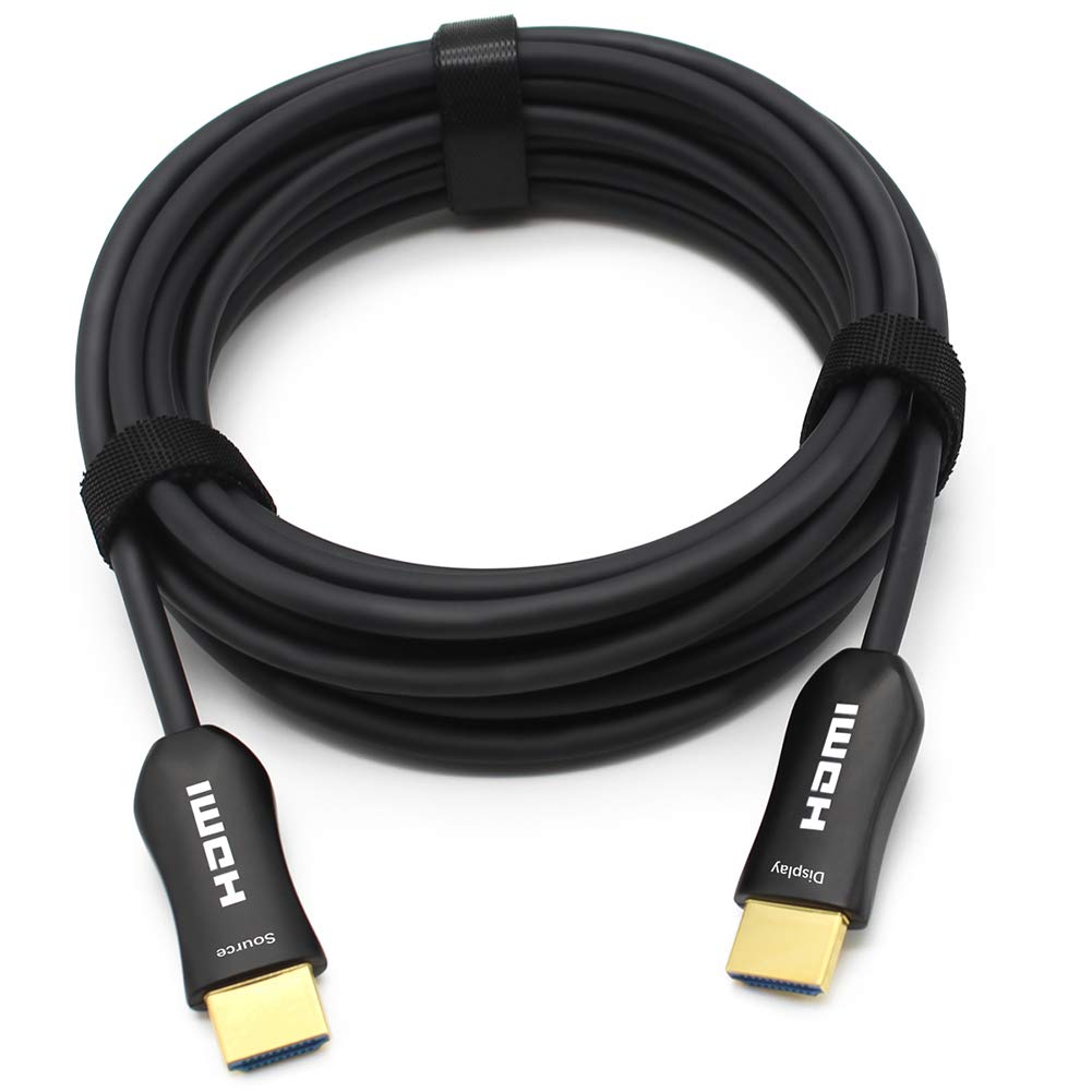 MavisLink HDMI Cable Fiber Optic 15ft 4K 60Hz HDMI2.0b 18Gbps HDR10 ARC HDCP2.2 YUV4:4:4/4:2:2/4:2:0 Slim Flexible for HDTV/Game Console/Projector/Home Theatre Pack of 2