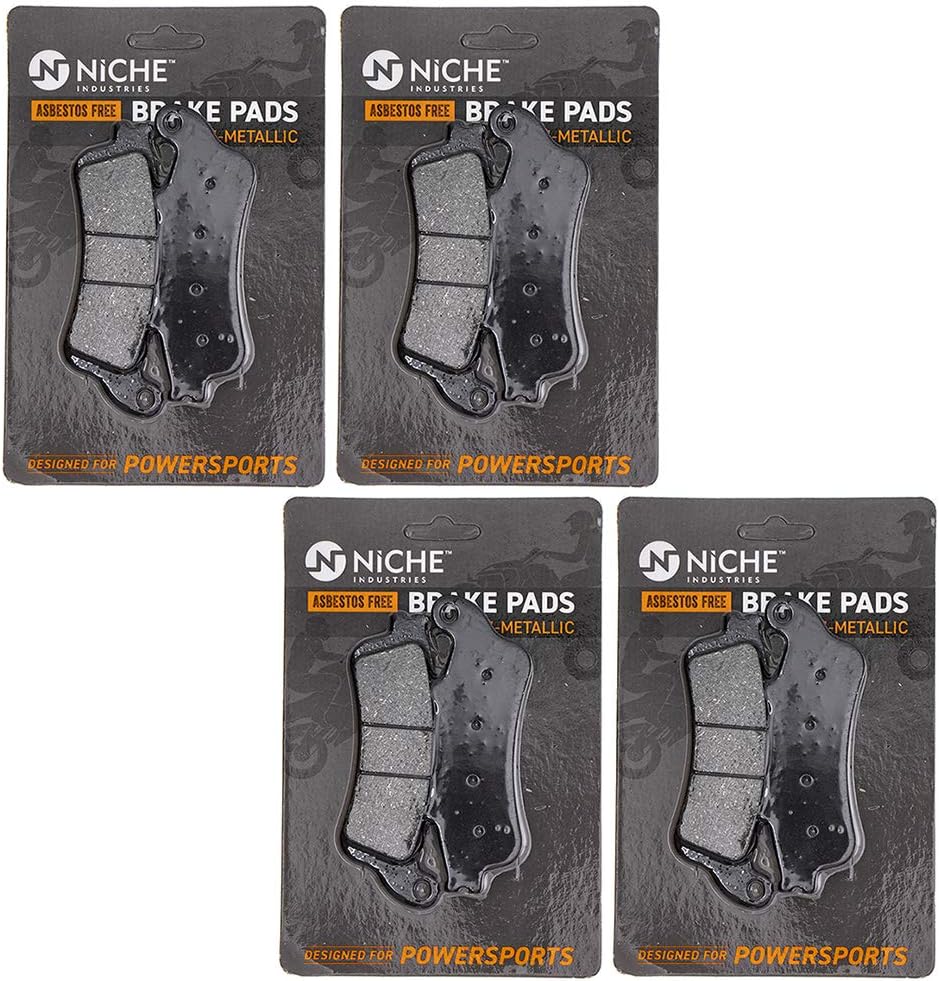 NICHE Brake Pad Set for Kawasaki Vulcan S 650 43082-0152 Front Semi-Metallic 4 Pack