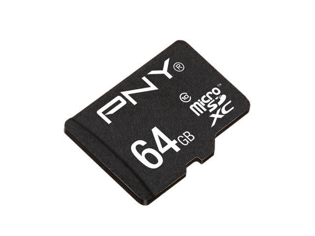 PNY 64GB microSDXC Class 10 Memory Card - Black (SDU64GSTA-EF)