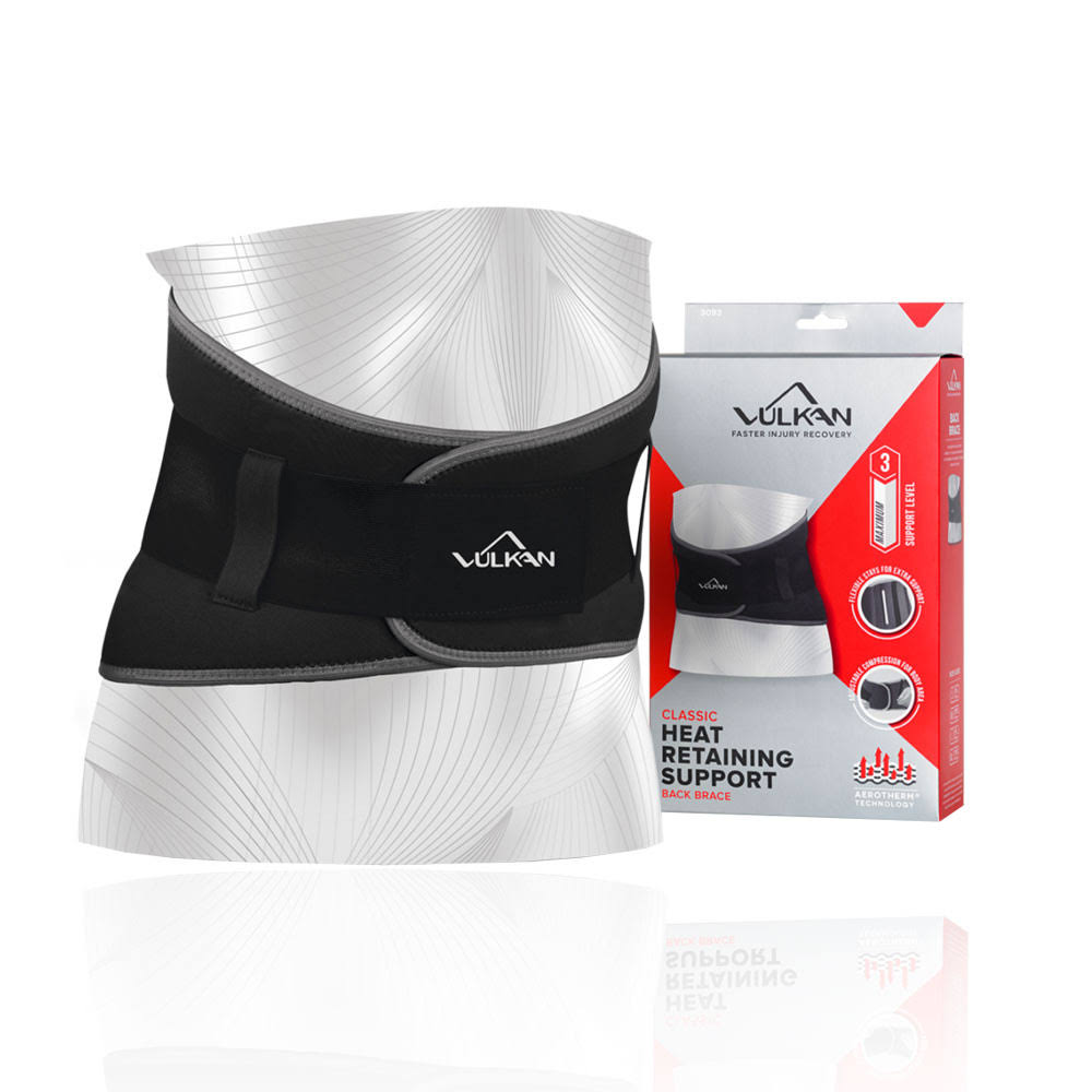 Vulkan Classic Back Brace Support - Black - Medium