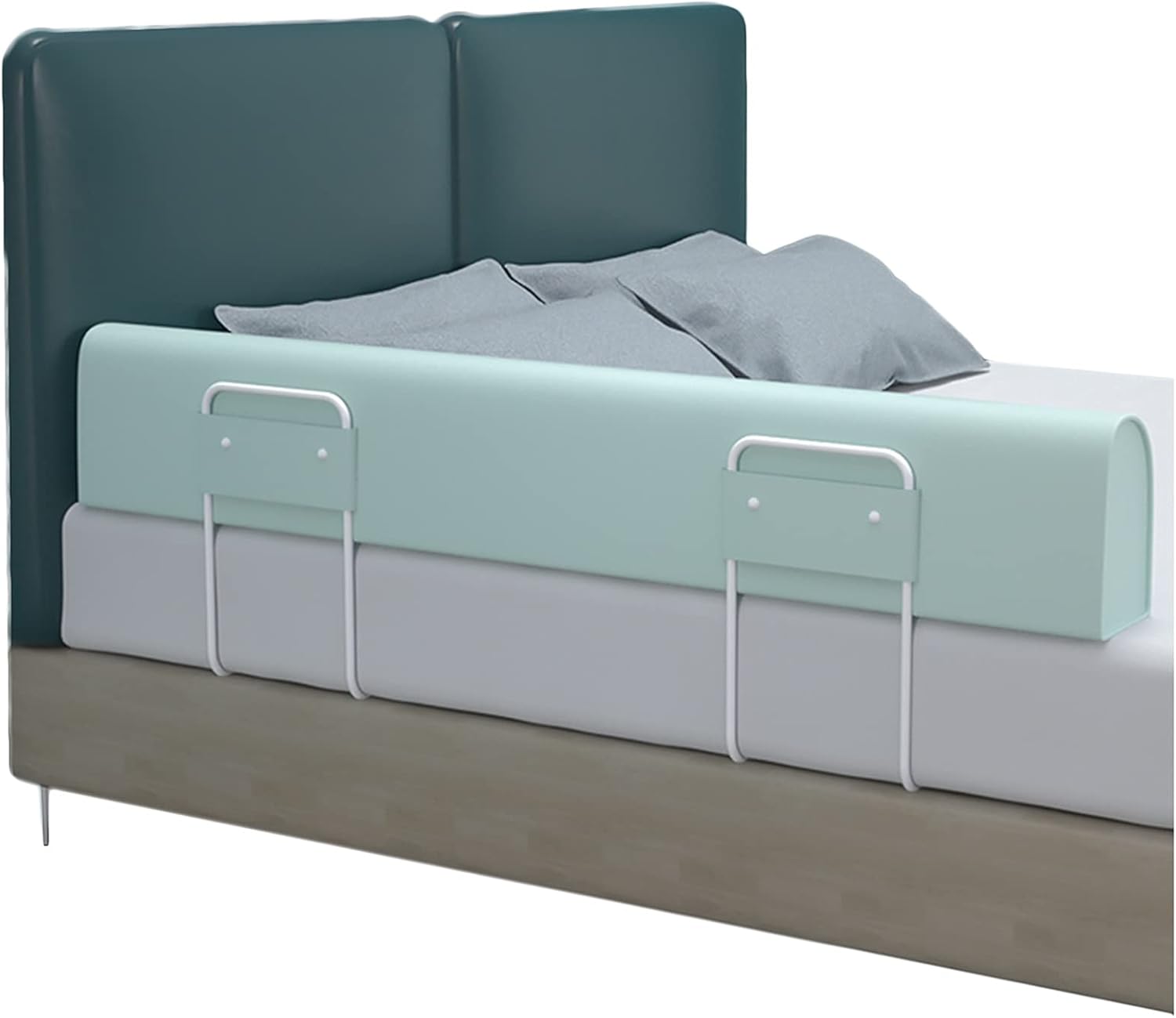 LIQICAI Toddler Bed Rail Guard, Bed Bumper Foam Safety Guardrail with Washable Cover, Anti-Fall Bed Rail for Kids Adults Seniors, 4 Sizes (Color : Gray, Size : 2m) Pack of 2