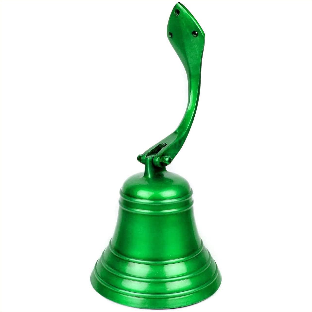 Aluminum Crafted Beautiful Colorful Vintage Nautical Marine Boat Bells with Puller Rope Gong | Maritime Gifts & Decor Pack of 2