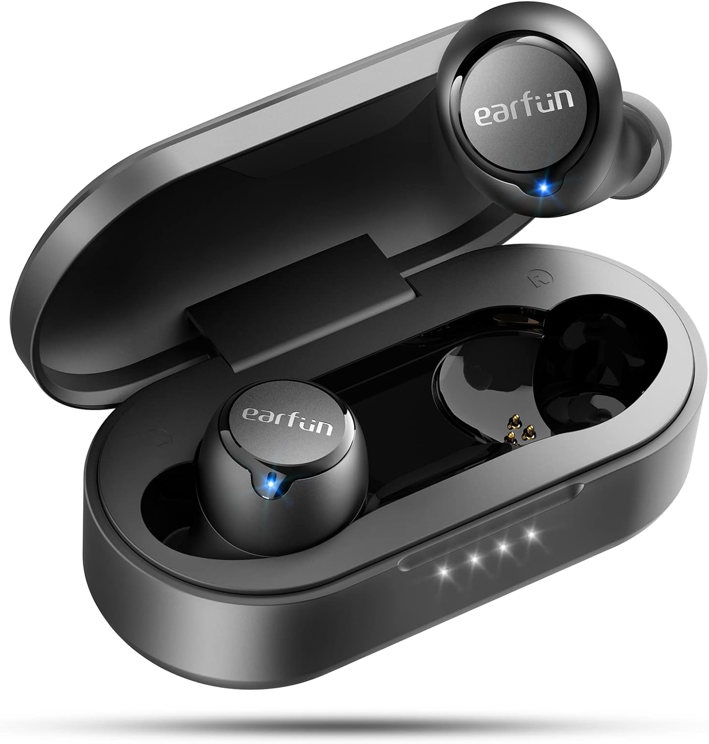 EarFun® Free 2 Wireless Earbuds, Qualcomm® CVC™ 8.0 Clear-Call Tech, aptX™ Low Latency, 30Hrs Ultra Long, Sweatshield™ IPX7 Waterproof, Bluetooth 5.2 Stable Connection True Wireless Earbuds Pack of 2