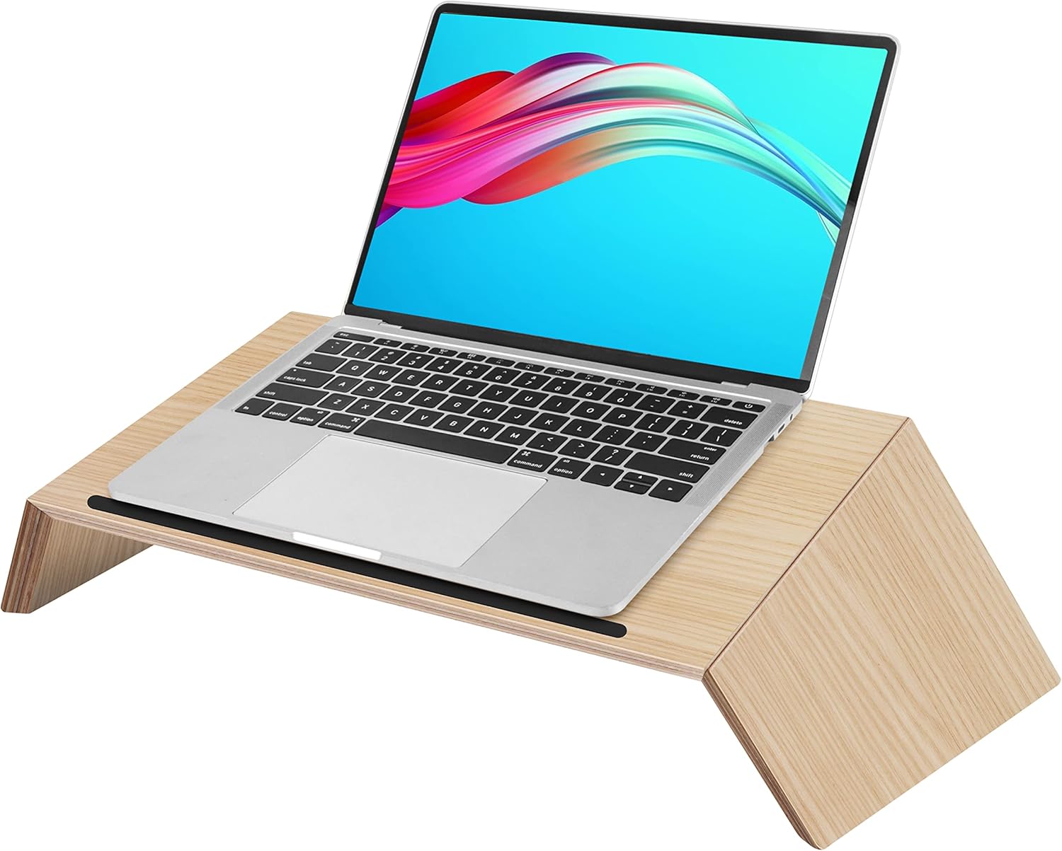 Aothia Large Dual Monitor Stand Riser, Solid Wood Desk Shelf with Eco Cork Legs for Laptop Computer/TV/PC/Printers, Perfect Desktop Stands Organizer with Underneath Storage for Office Accessories Pack of 2