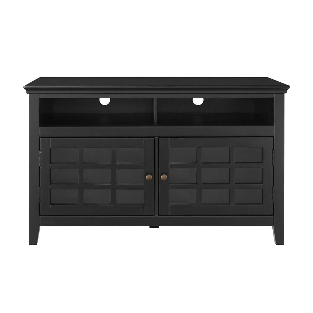 Linon Home Decor Walker Black 2-Door Media Center