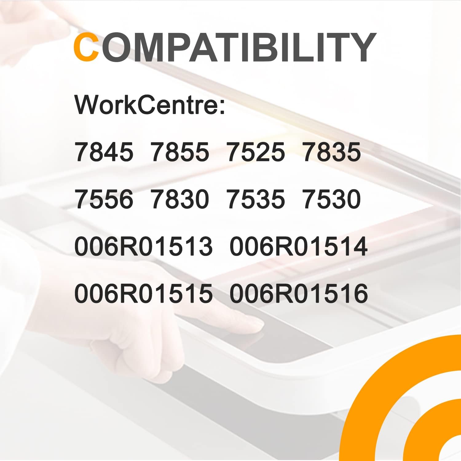 SOKO Remanufactured Toner Cartridge Xerox 7525 Used in WorkCentre 7845 7855 7525 7835 7556 7830 7535 7530 006R01513 006R01514 006R01515 006R01516 Printer (1 Black 1 Cyan 1 Magenta 1 Yellow)