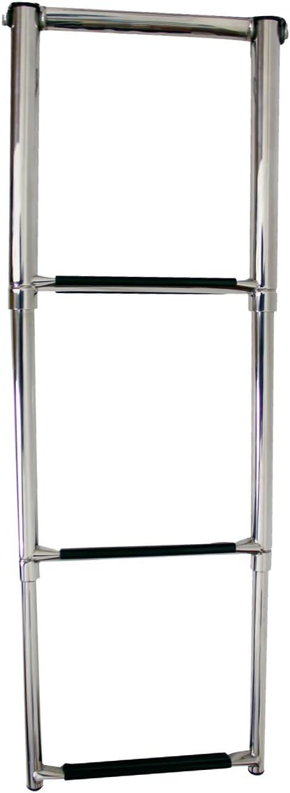 Pactrade Marine Boat Swim 3 Step Stainless Steel Telescoping Ladder Pack of 2