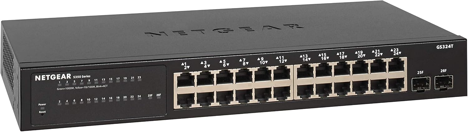NETGEAR 8-Port Gigabit Ethernet Smart Switch (GS308T) - Managed, Desktop, Silent Operation, S350 Series Pack of 2