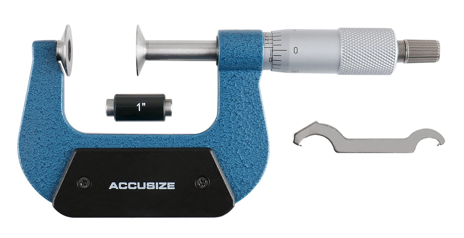 Accusize Industrial Tools 3-4'' X 0.0001'' Disc Type Micrometer in Fitted Box, 2502-4001 Pack of 2
