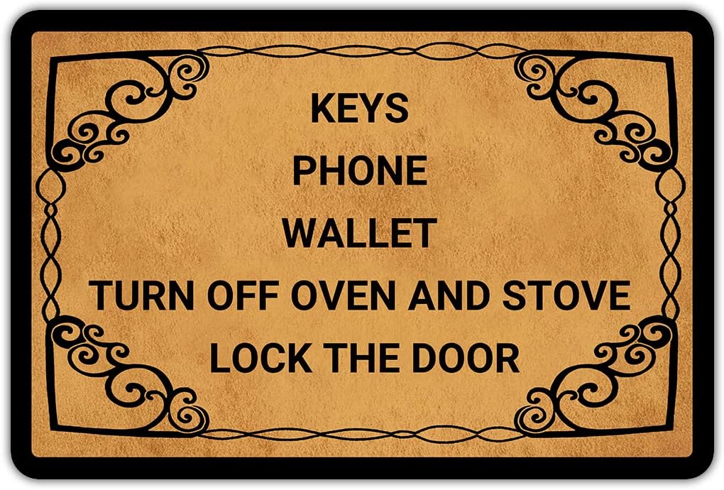 Front Door Mat Welcome Mat Audacity Rubber Non Slip Backing Funny Doormat Indoor Outdoor Rug 23.6