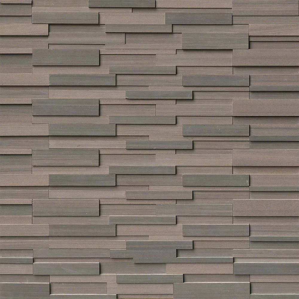 MS International Rockmount Stacked Stone Panels 3D 6 x 24 Brown Wave Tile u0026 Stone