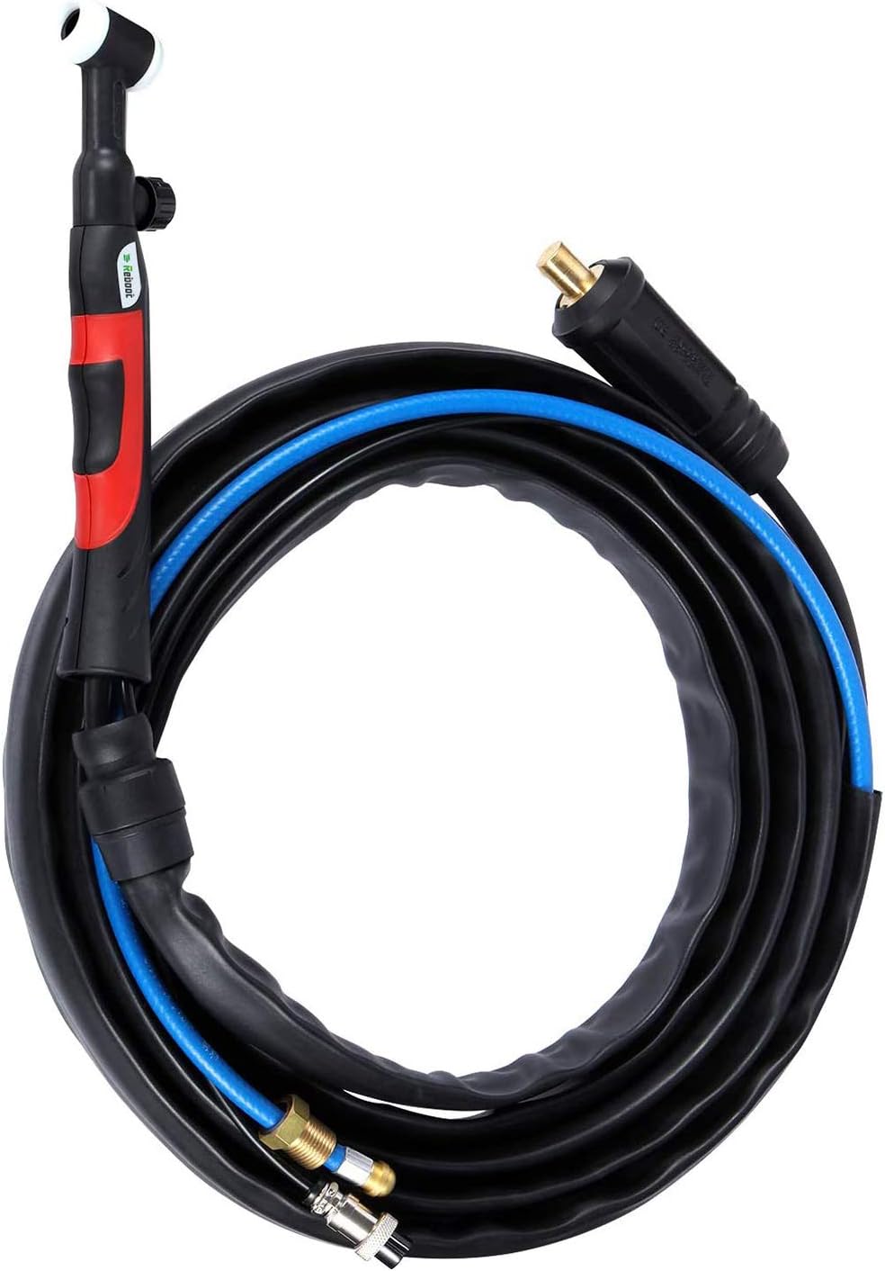 TIG Welding Torch WP17FV Flexible 13 Feet Air Cooled with 10-25/35-50 Plug Valve 0.04