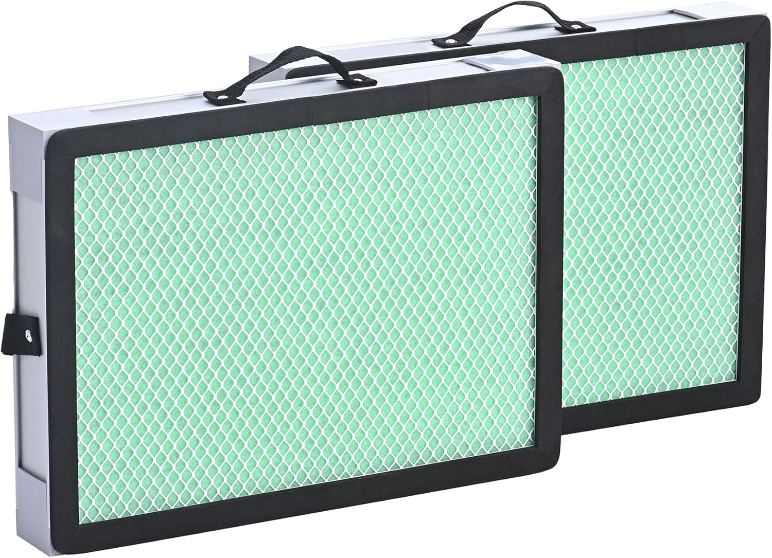 OMTech 2pc Replacement Activated Carbon Filter Pack for XL300 Fume Extractors, Charcoal Replacement Air Filter Set w Aluminum Alloy Frame for Smoke Fumes Odors Chemicals for Box Style Air Purifiers