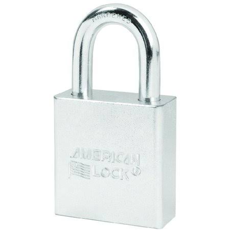 Master Lock A5200d American Lock Shackle 1-1/8 Chrome Plated Solid Steel