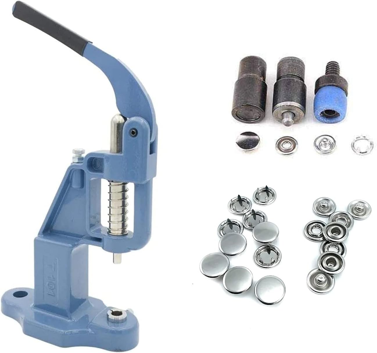 720 Sets Capped Prong (Baby) Snap Fasteners Kit Tool, 9.5mm Metal Baby Snap Buttons with Hand Press Machine for Sewing and Crafting