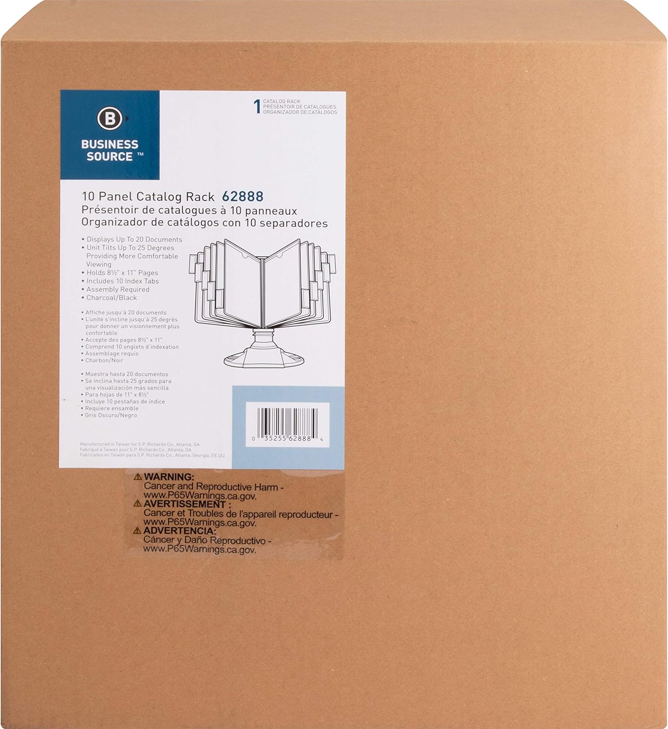 Business Source Deluxe Catalog Display Rack - 62888,Black Pack of 2