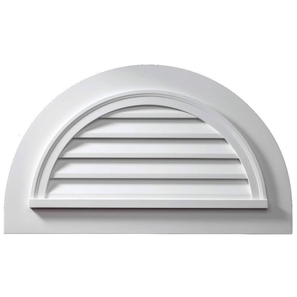 Fypon FHRLV36X18-4F Functional 43x22 W x 25x22 H Half Round Louver with 4F Trim Attached