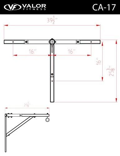 Valor Fitness CA 17 Wall Mount Heavy Bag Rack