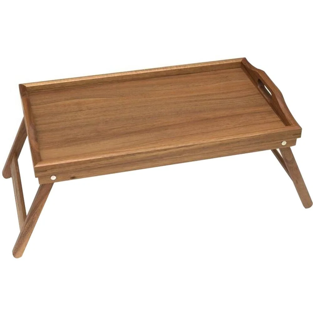Lipper International 1163 Acacia Bed Tray with Folding Legs