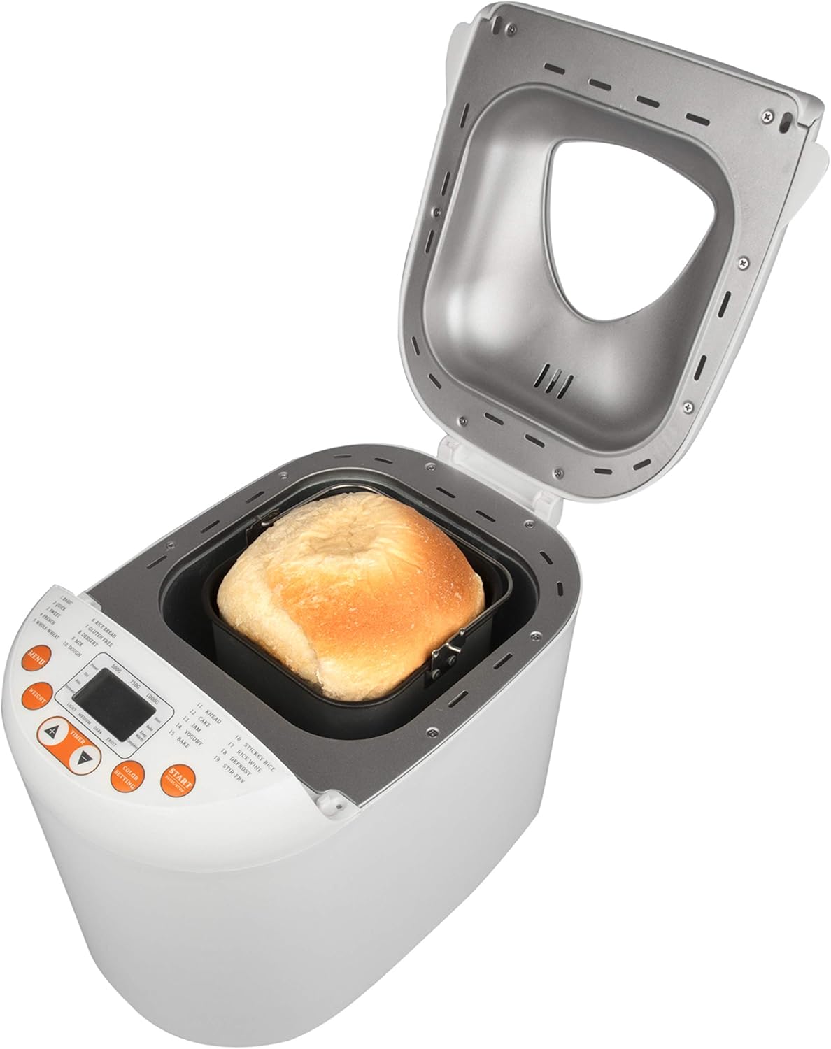 MasterChef Bread Maker- 2-Pound Programmable Machine w 19 Settings and 13-Hour Delay Timer- Free Recipe Guide Included