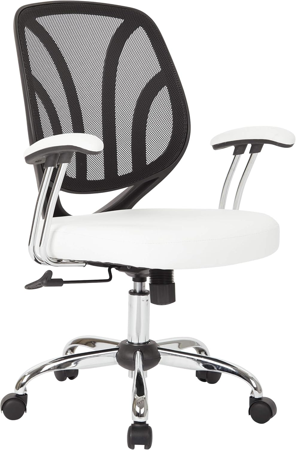 OSP Home Furnishings Screen Back Office Task Chair, White