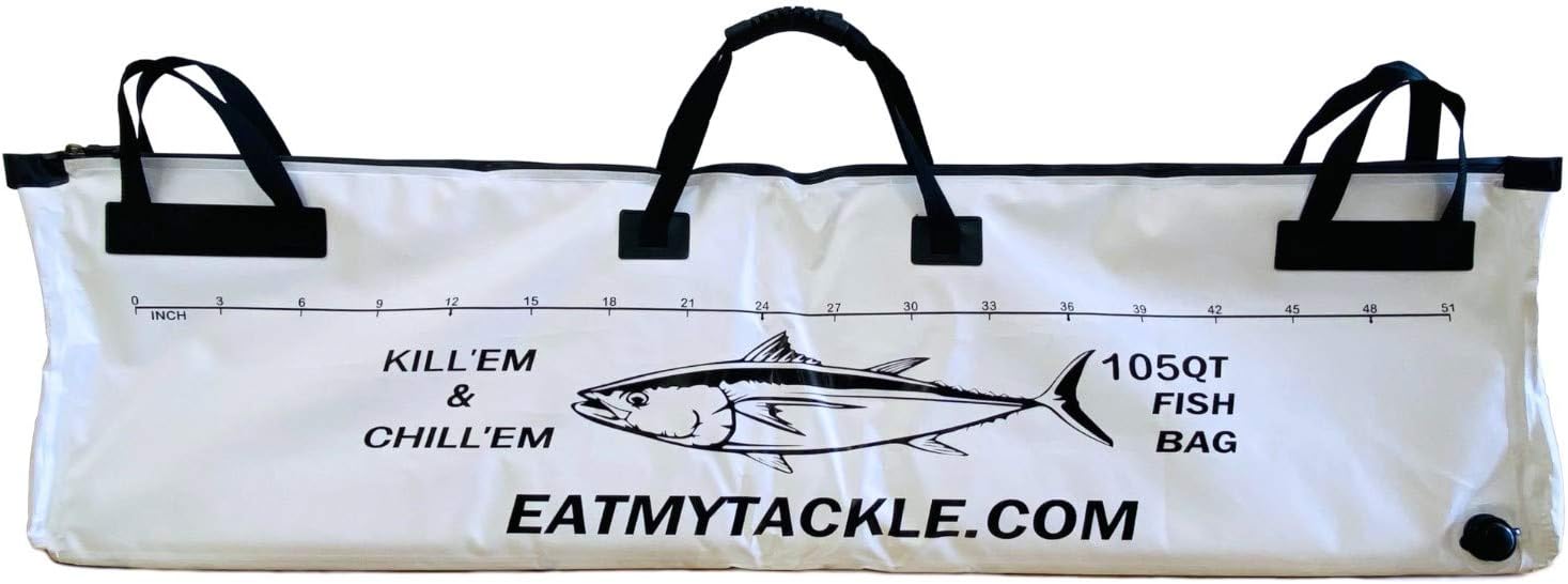 EatMyTackle Fish Cooler Bag: Insulated Leakproof Soft Collapsible Kill Bag