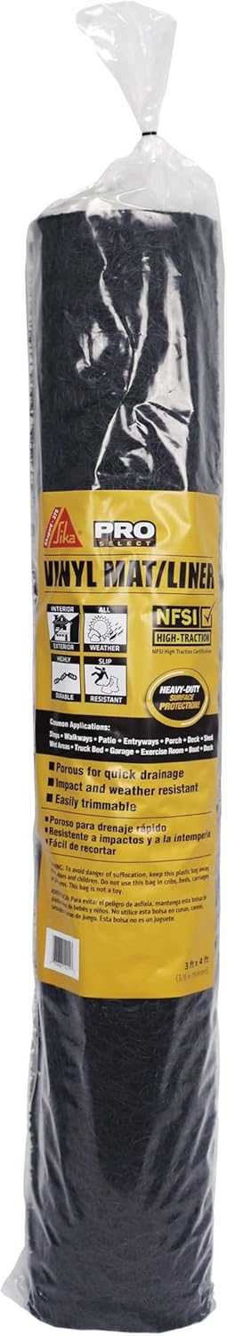 SIKA 674543 Sikgard 375Vinyl Liner 3x4 ft. Mat, Black