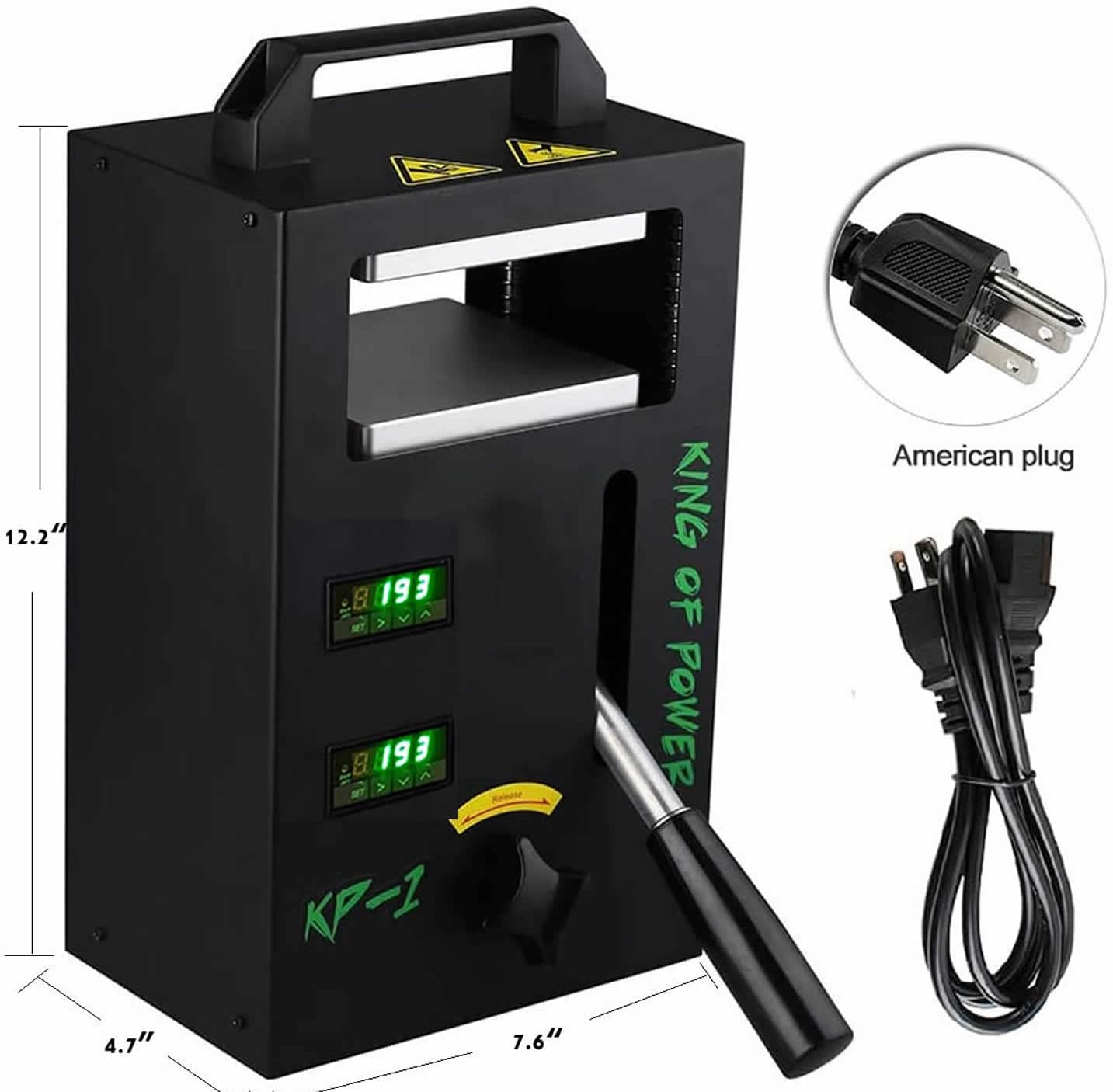 shopley 4 Ton Heat Press Machine 4.5 X 4.7inch Dual Heating Plate 600W Portable Hydraulic Heat Press Plate Kits with LCD Digital Control Panel (HT02)